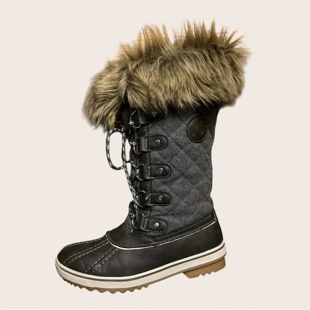 Globalwin 1707-2 Gray Winter Boots Size 6.5 EUC